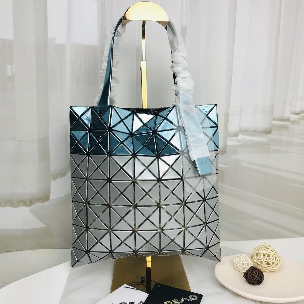 NWT Bao bao Issey Miyake Tote Bag in blue&silver - Picture 1 of 12
